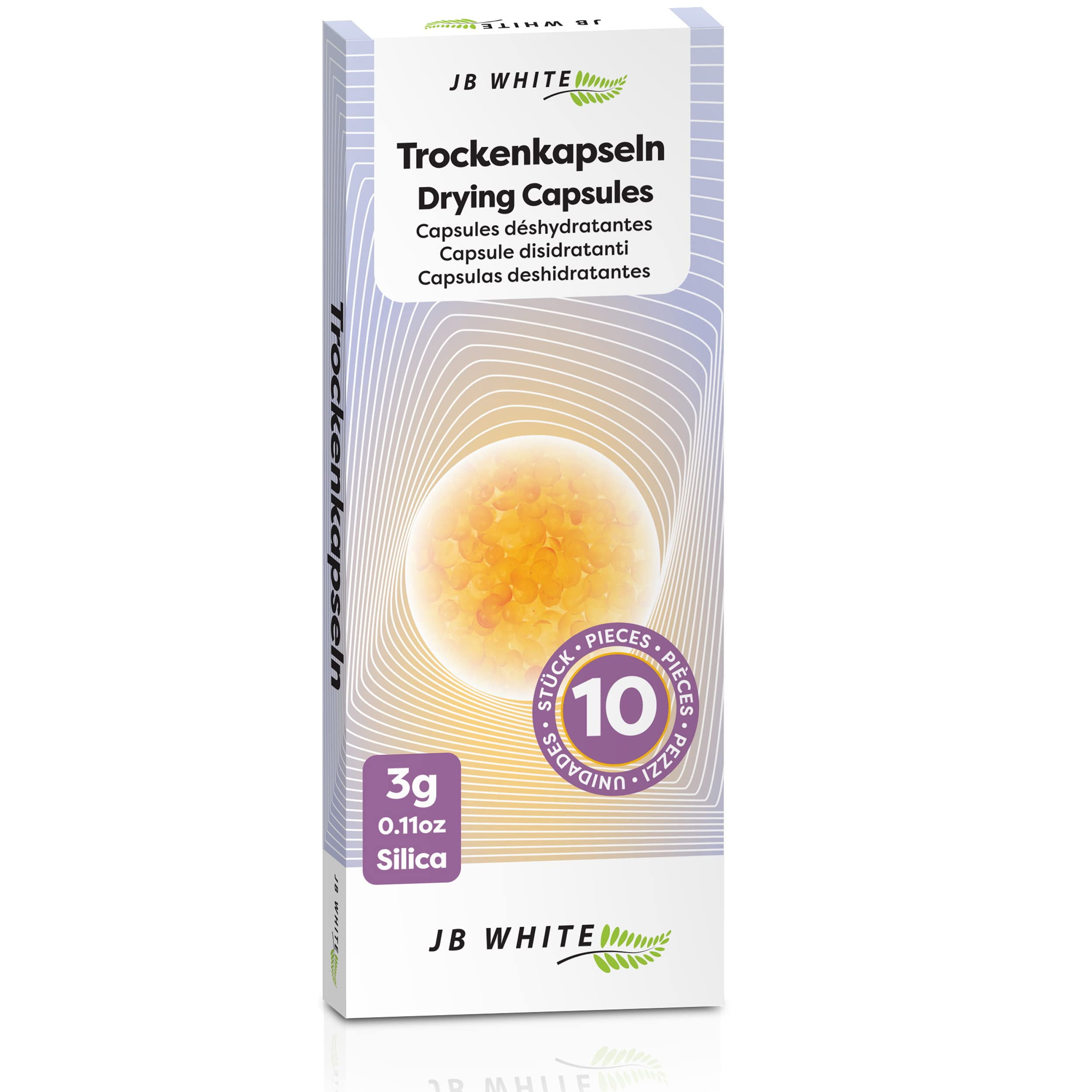 JB White 10 Hearing Aid Drying Capsules for Phonak Charger Case, C&C DryCap, Starkey and