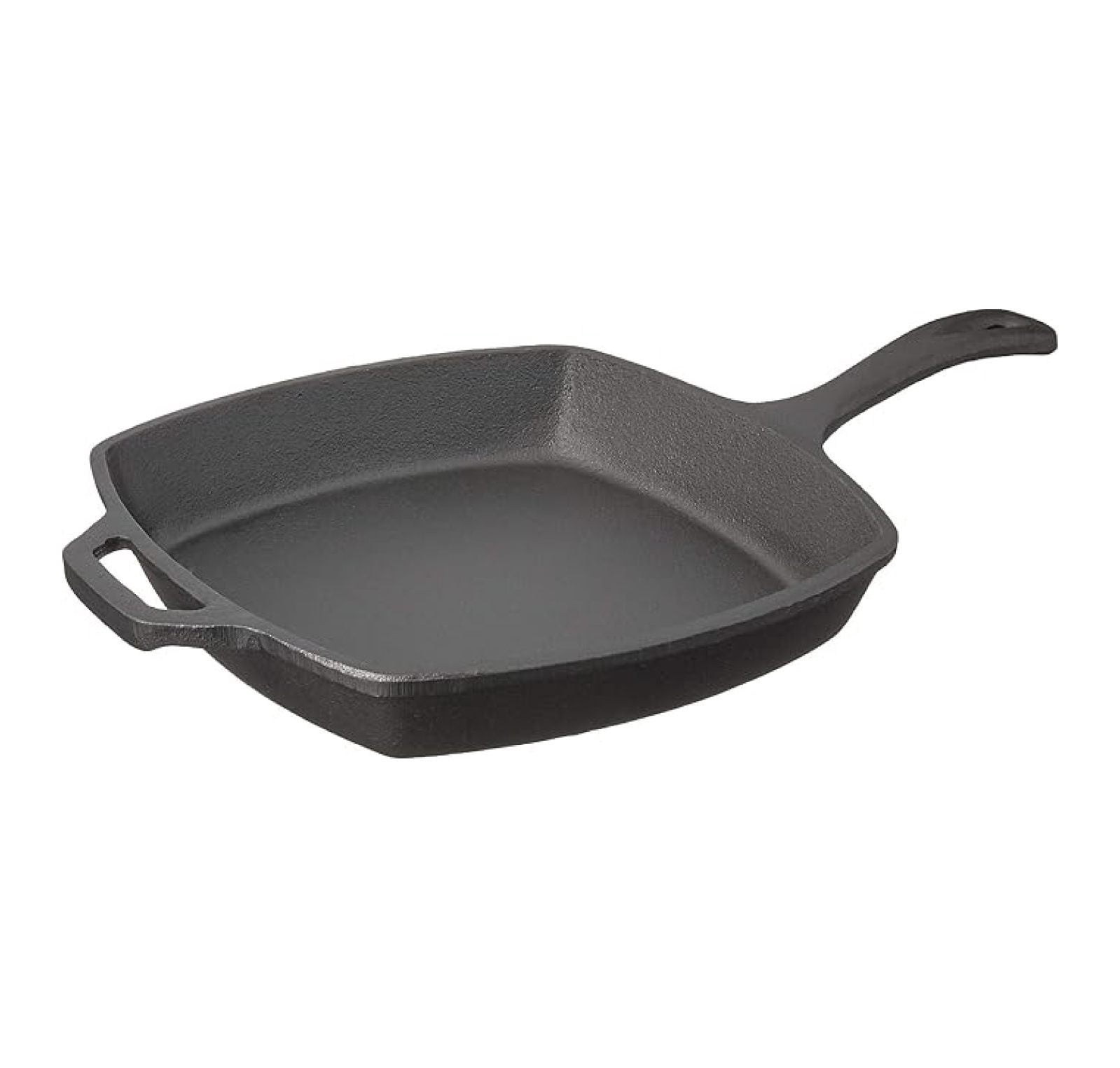 JB0217 10.5" Pre Seasoned Cast Iron Square Skillet for Grill, Gas, Oven, Electric, Induction and Glass, Black