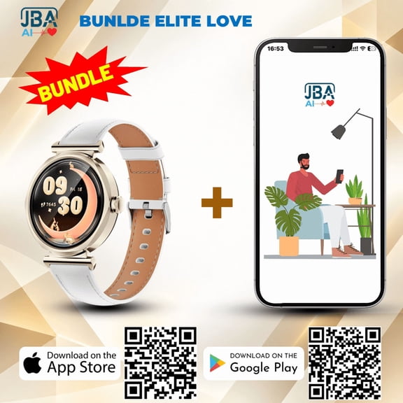 JBA AICare Elite LOVE Bundle, Micro-HUB LOVE Watch with 12-Month Premium Membership