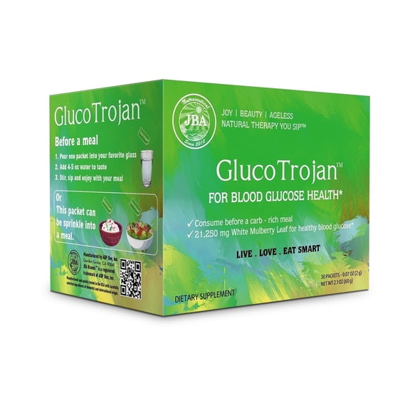 JBA GlucoTrojan Powder Packets with Mulberry Leaf Extract, 30 Count