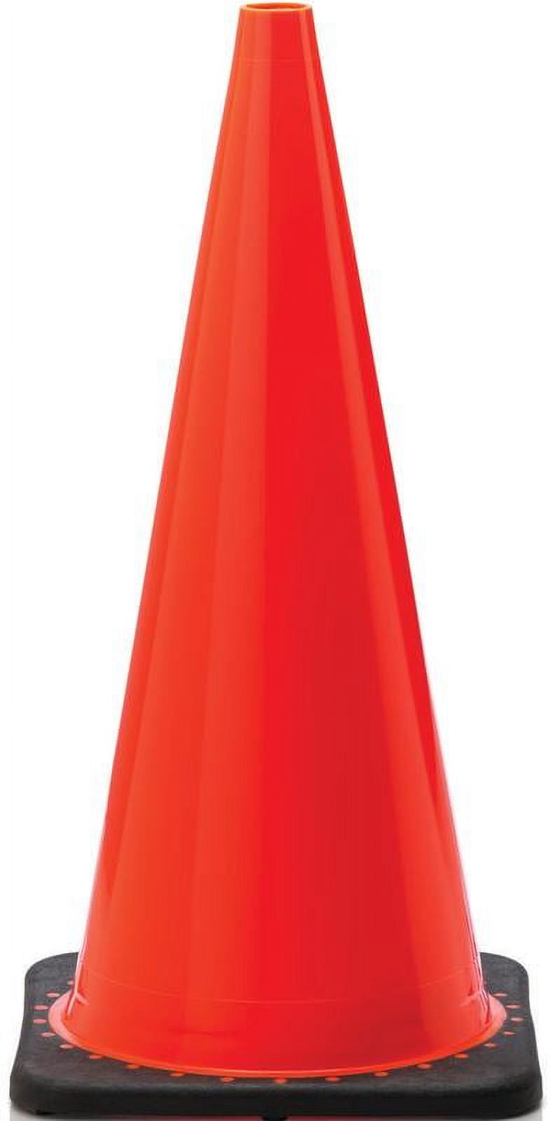 JBC SAFETY PLASTIC JBC Revolution RS RS70025C 3Wide Body Traffic Safety Cone, 28 in H, PVC, PVC, Fluorescent Orange