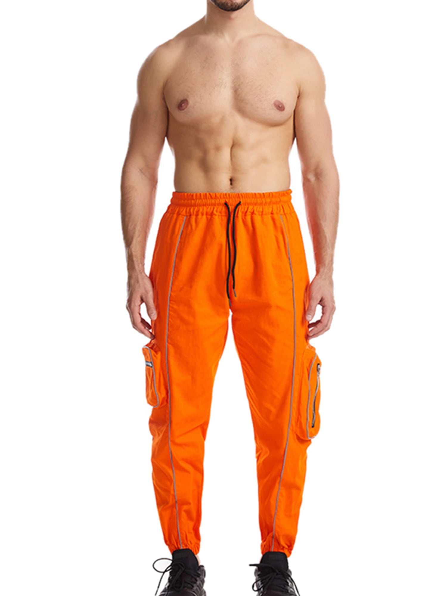Orange reflective joggers hot sale