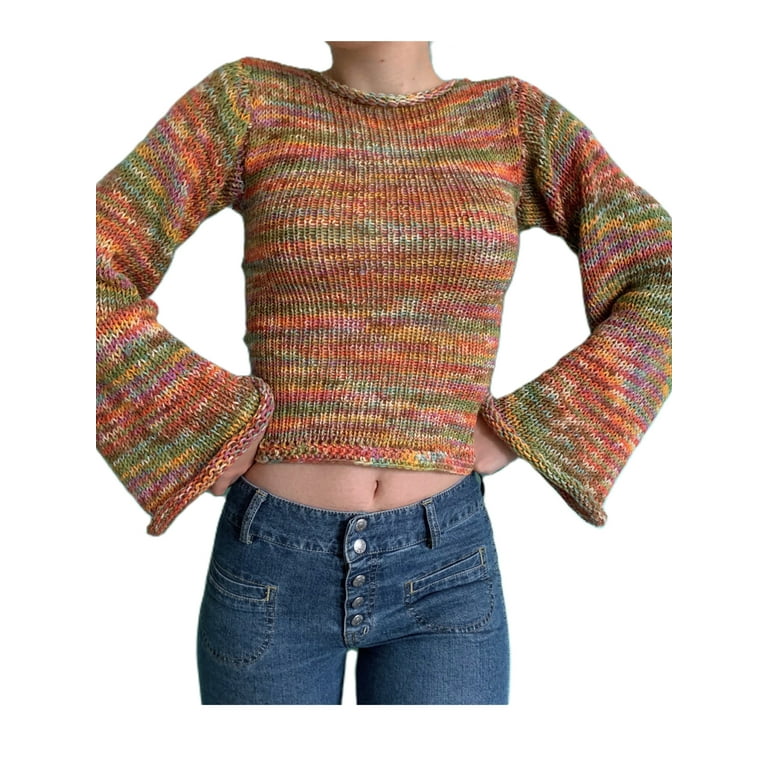 Wide sleeve crop jumper cheap