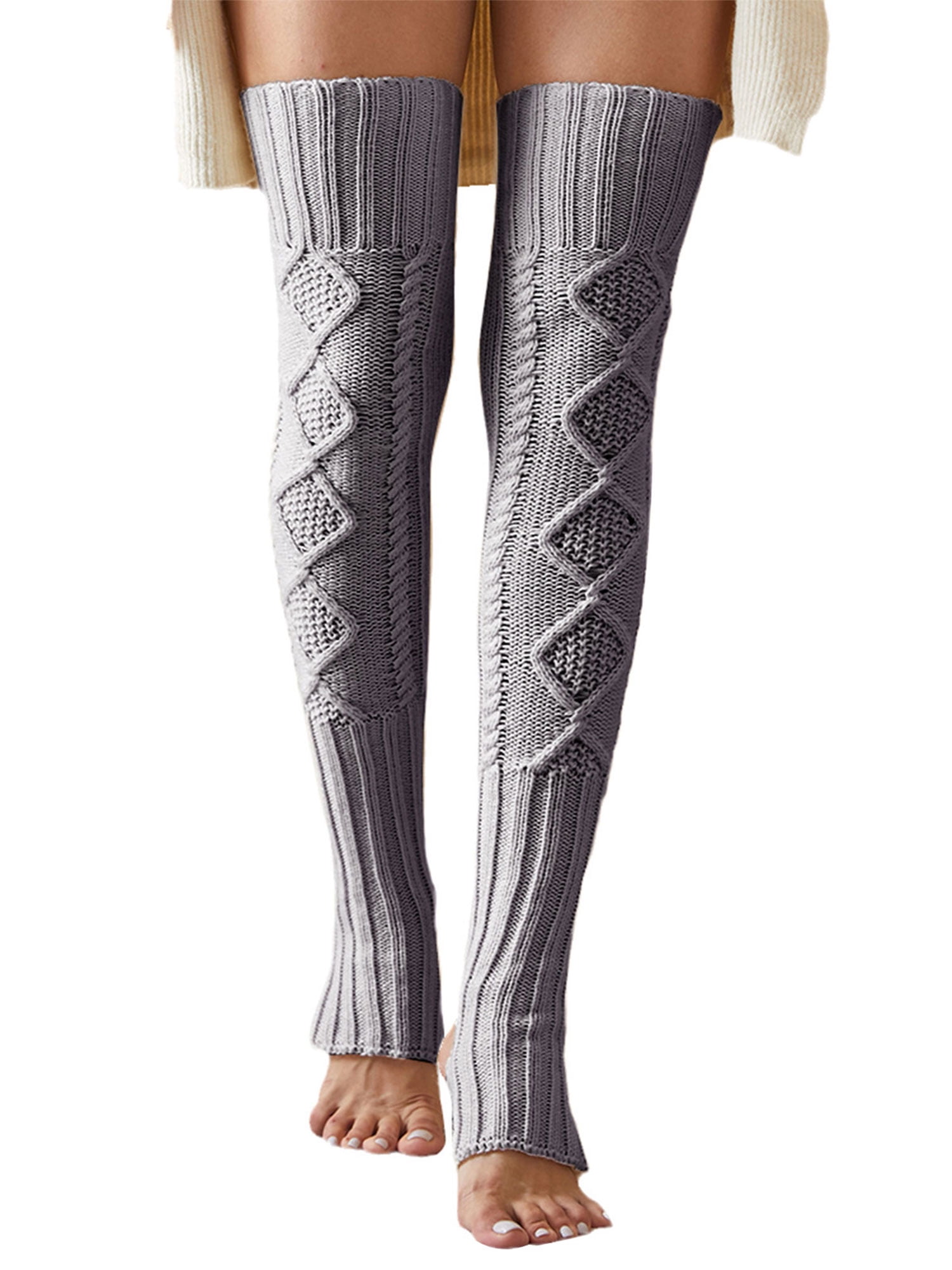 Cable knit over the knee socks cheap