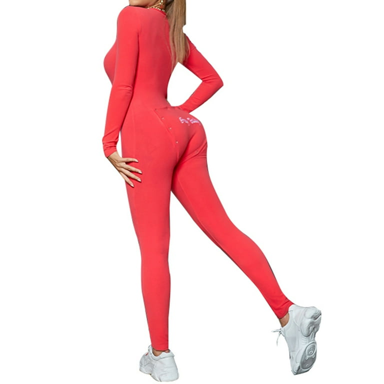 JBEELATE Women s Onesie Sleepwear V Neck Butt Button Back Flap Jumpsuit Pajamas Bodycon Bodysuit Romper