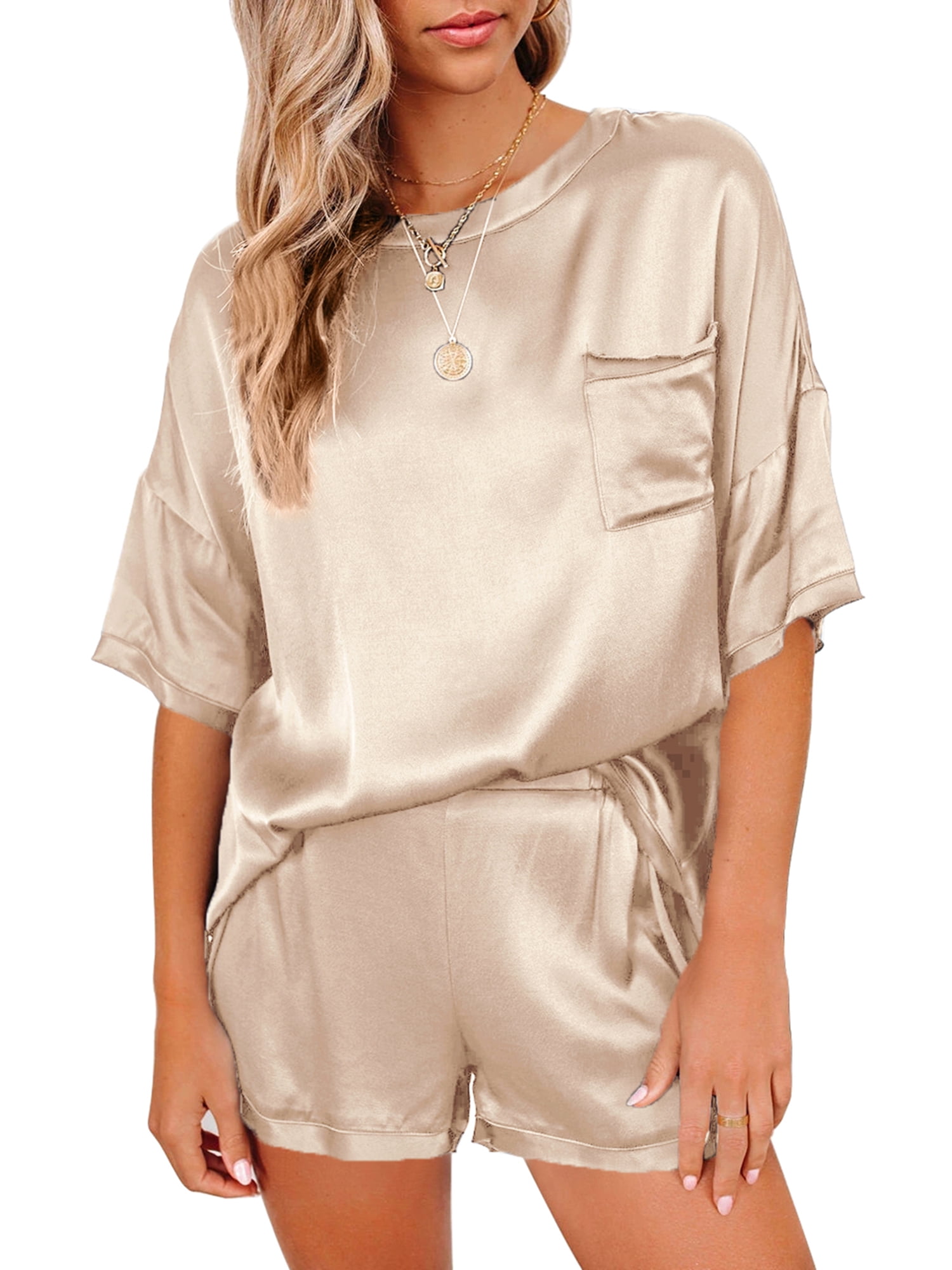Silk shirt pyjama set new arrivals