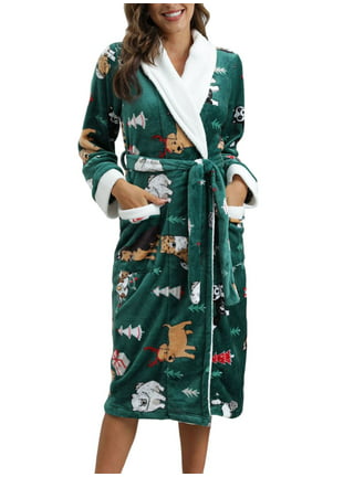 Oalirro Robes Fall and Winter Nightgown with Built In Bra Soft
