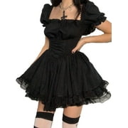 JBEELATE Womens Lace-Up Lolita Dress Gothic Fancy Dress Cosplay Costume Party Dress