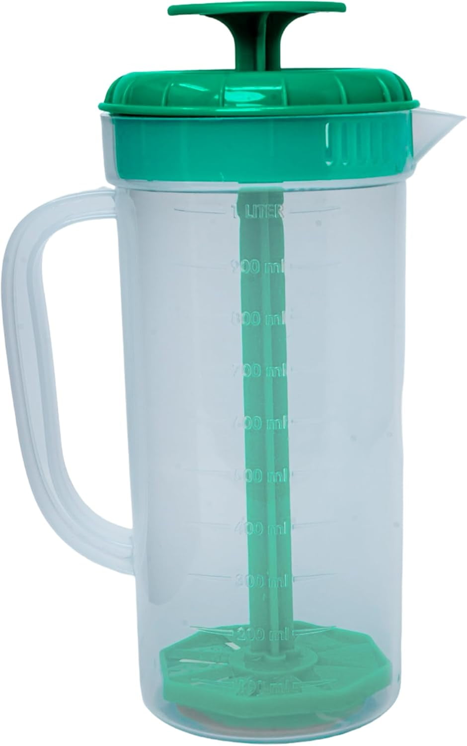 JBK 1Qt. Green Plastic Mixing Pitcher with Plunger Lid - Walmart.com