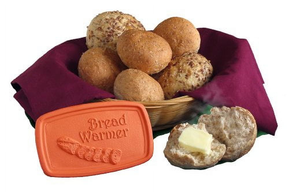 JBK Pottery 5" x 3" Terra Cotta Baguette Design Bread Warmer Tiles for Kitchen