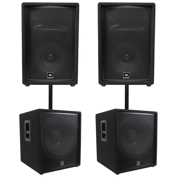 JBL 2-Way DJ PA System with Speakers, Subwoofers Pro Subs