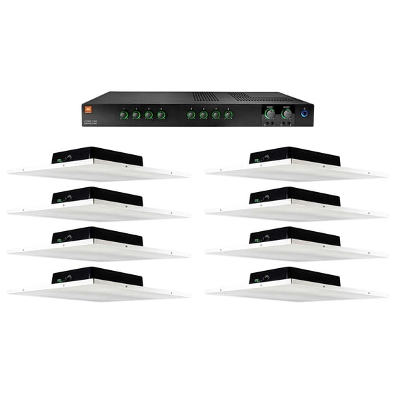 JBL Amplifier+8) Rockville Office/Restaurant/Bar/Cafe Drop Ceiling Tile Speakers