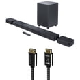 thumbnail image 1 of JBL BAR-1300X 11.1.4ch Soundbar and Subwoofer with Surround Speakers and an Austere 7S-8KHD2-1.5M VII Series 1.5m Premium Braided 8K HDMI Cable (2022), 1 of 9
