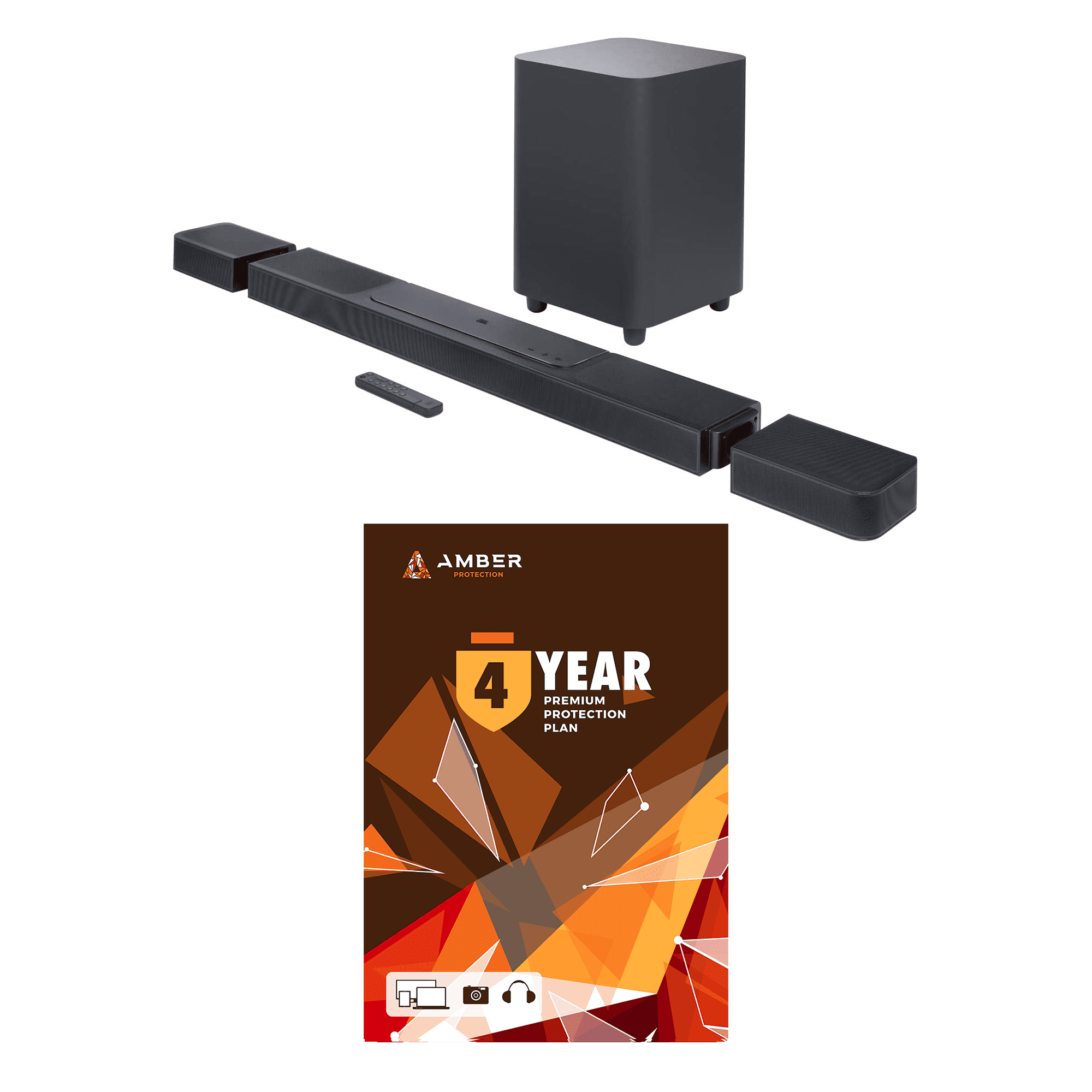 JBL BAR-1300X 11.1.4ch Soundbar and Subwoofer with Surround Speakers and 4 Year Amber Protection Plan (2022)