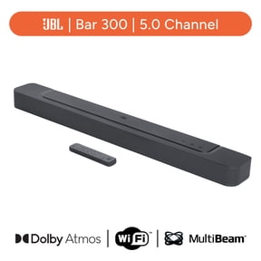 JBL BAR 300 - 5.0-channel compact all-in-one soundbar with MultiBeam and Dolby Atmos - Black