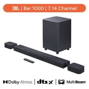 JBL BAR 1000 - 7.1.4-channel soundbar with detachable surround speakers, MultiBeam , Dolby Atmos , and DTSX - Black