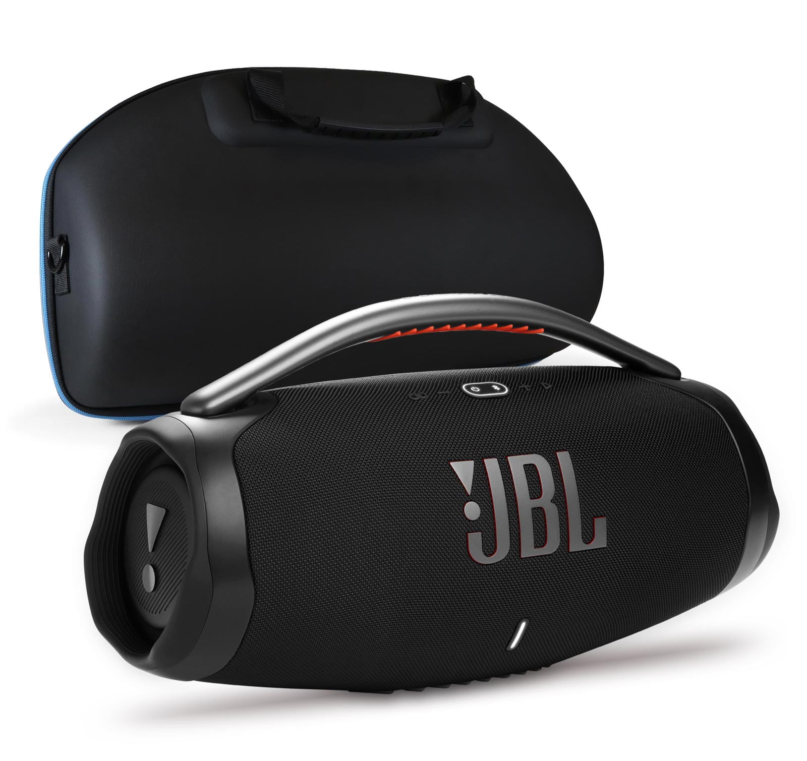 JBL Boombox 3 Black Portable Bluetooth Speaker and divvi! Case Bundle