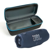 JBL CHARGE 6 Bluetooth Speaker & divvi! Premium Hard Case Bundle - Blue