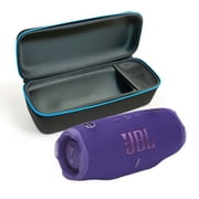 JBL CHARGE 6 Bluetooth Speaker & divvi! Premium Hard Case Bundle - Purple