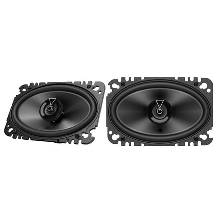 JBL - 4” X 6” Two-way Car Speakers with Polypropylene Cones with No Grills (Pair) - Black