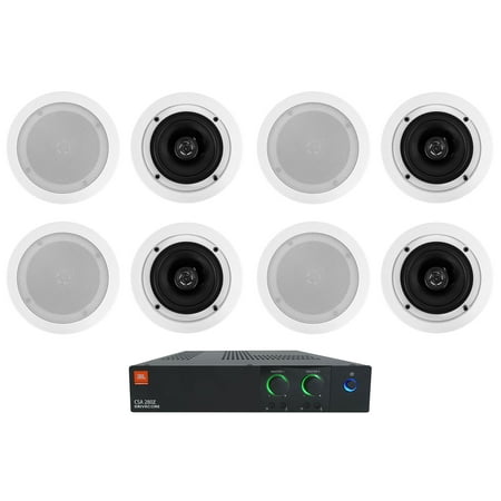 JBL CSA 280Z 2 x 80w Commercial 70v Amplifier Amp+(8) 5.25" Ceiling Speakers