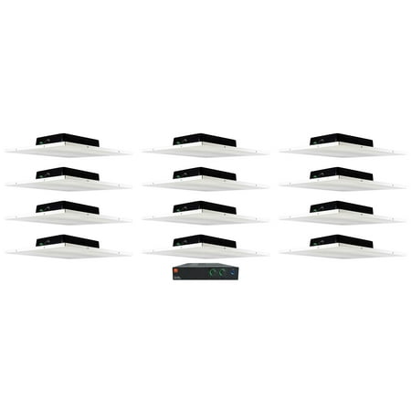 JBL CSA 280Z Commercial Amplifier+(12) 2' X 2' Drop Ceiling Office Tile Speakers