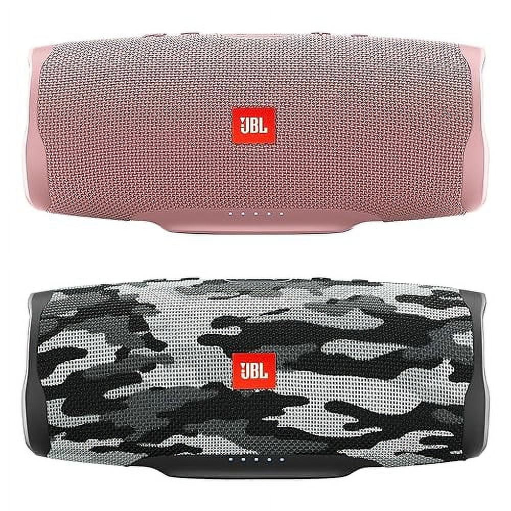 JBL Charge 4  Waterproof Portable Bluetooth Speaker Bundle  Pink/Black Camo (Pair)  (图1)