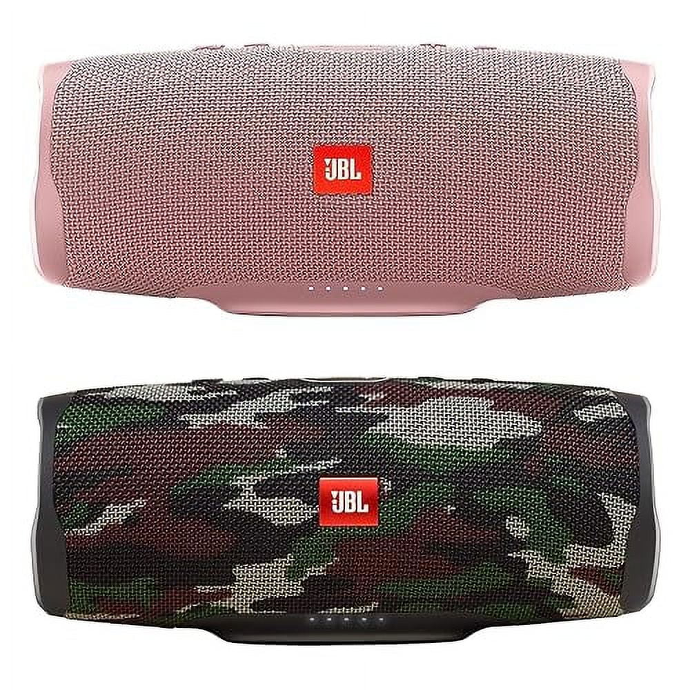 JBL Charge 4  Waterproof Portable Bluetooth Speaker Bundle  Pink/Camo (Pair)  (图1)