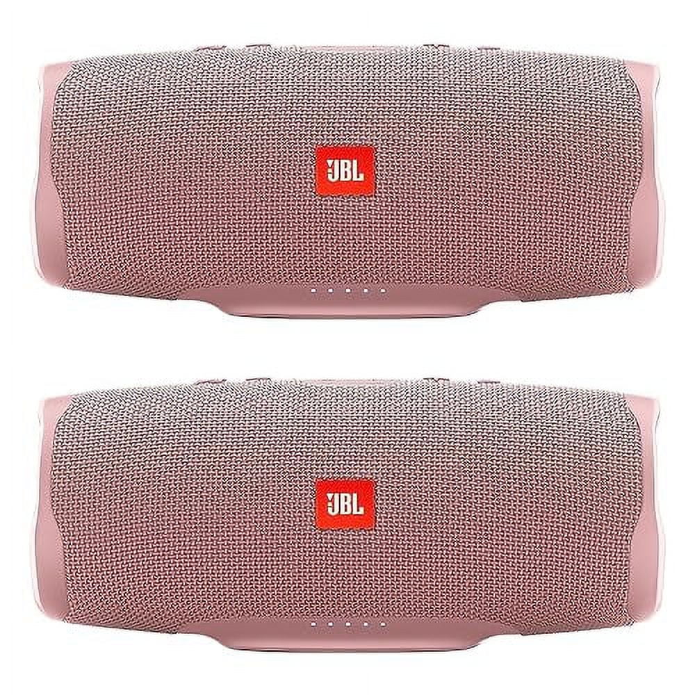 JBL Charge 4  Waterproof Portable Bluetooth Speaker Bundle  Pink/Pink (Pair)  (图1)