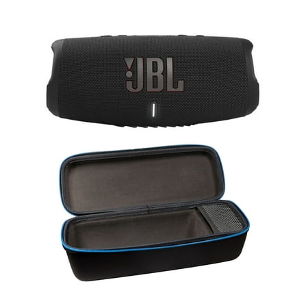 JBL Charge 5 (Black) + Bundle with divvi! Protective Hardshell Case (Black)