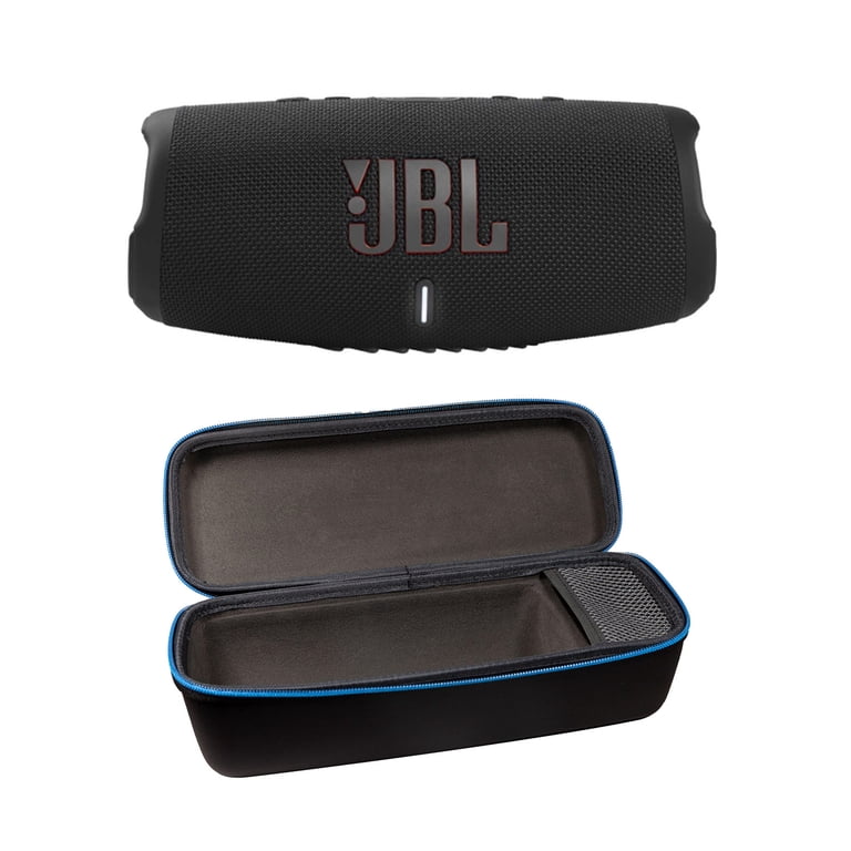 JBL Charge 5 Black Portable Bluetooth Speaker w/Divvi! Hardshell