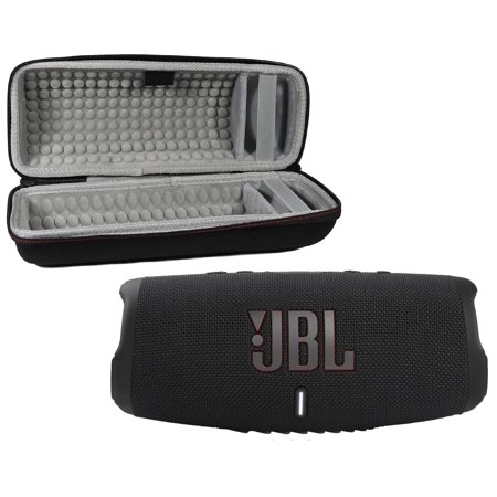 JBL Charge 5 Bluetooth Speaker, IP67 Waterproof Bundle with Deluxe CCI Hardshell Protective Case (Black)