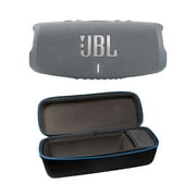 JBL Charge 5 Gray Bluetooth Speaker & divvi Hardshell Case Kit