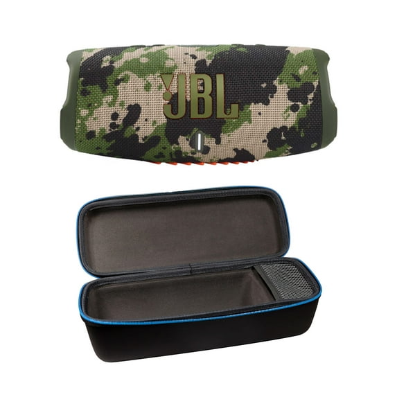 JBL Charge 5 Squad Portable Bluetooth Speaker w/Divvi! Hardshell Case Bundle