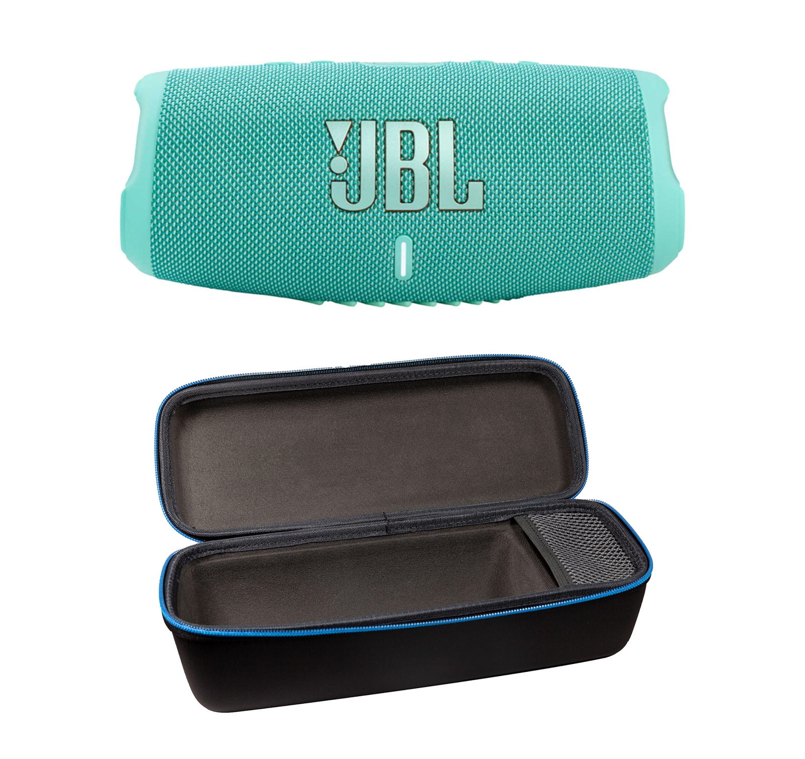JBL Charge 5 Teal Bluetooth Speaker & divvi Hardshell Case Bundle