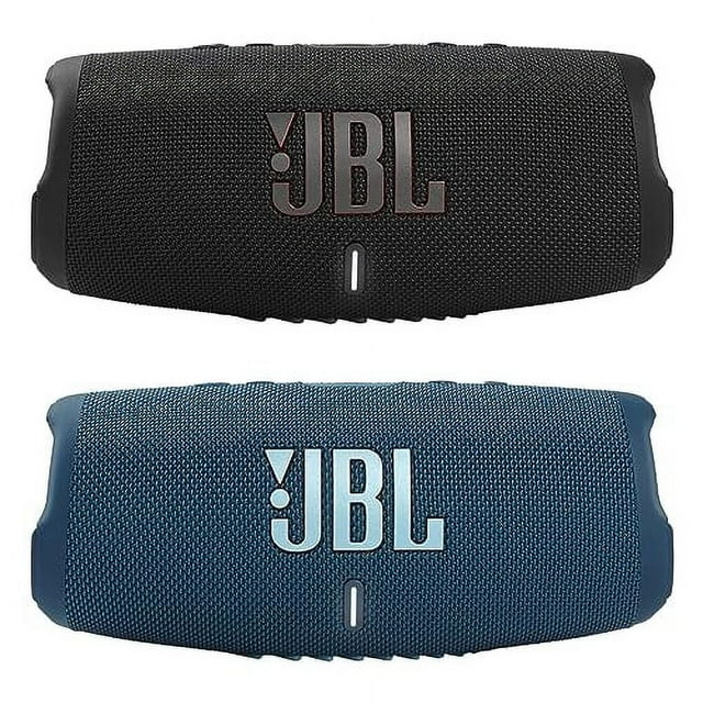 JBL Charge 5 Waterproof Portable Bluetooth Speaker Black/Blue (Pair