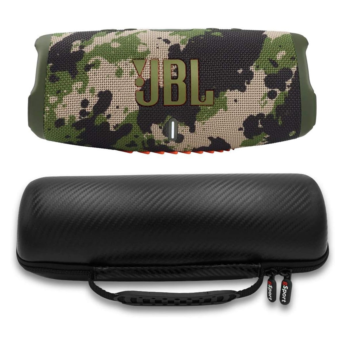 JBL Charge 5 Waterproof Portable Bluetooth Speaker Bundle with gSport Carbon Fiber Case (Camo)  (图1)