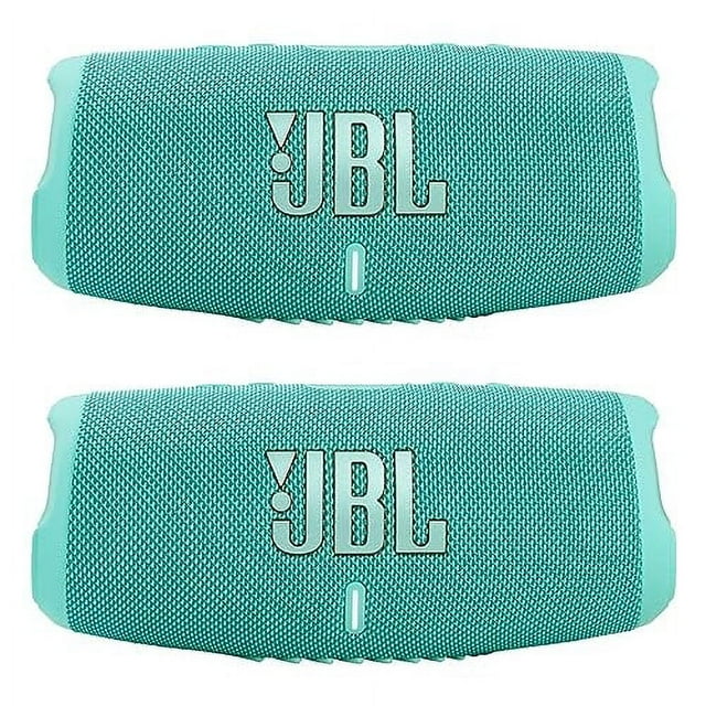 JBL Charge 5 Waterproof Portable Bluetooth Speaker Teal/Teal (Pair