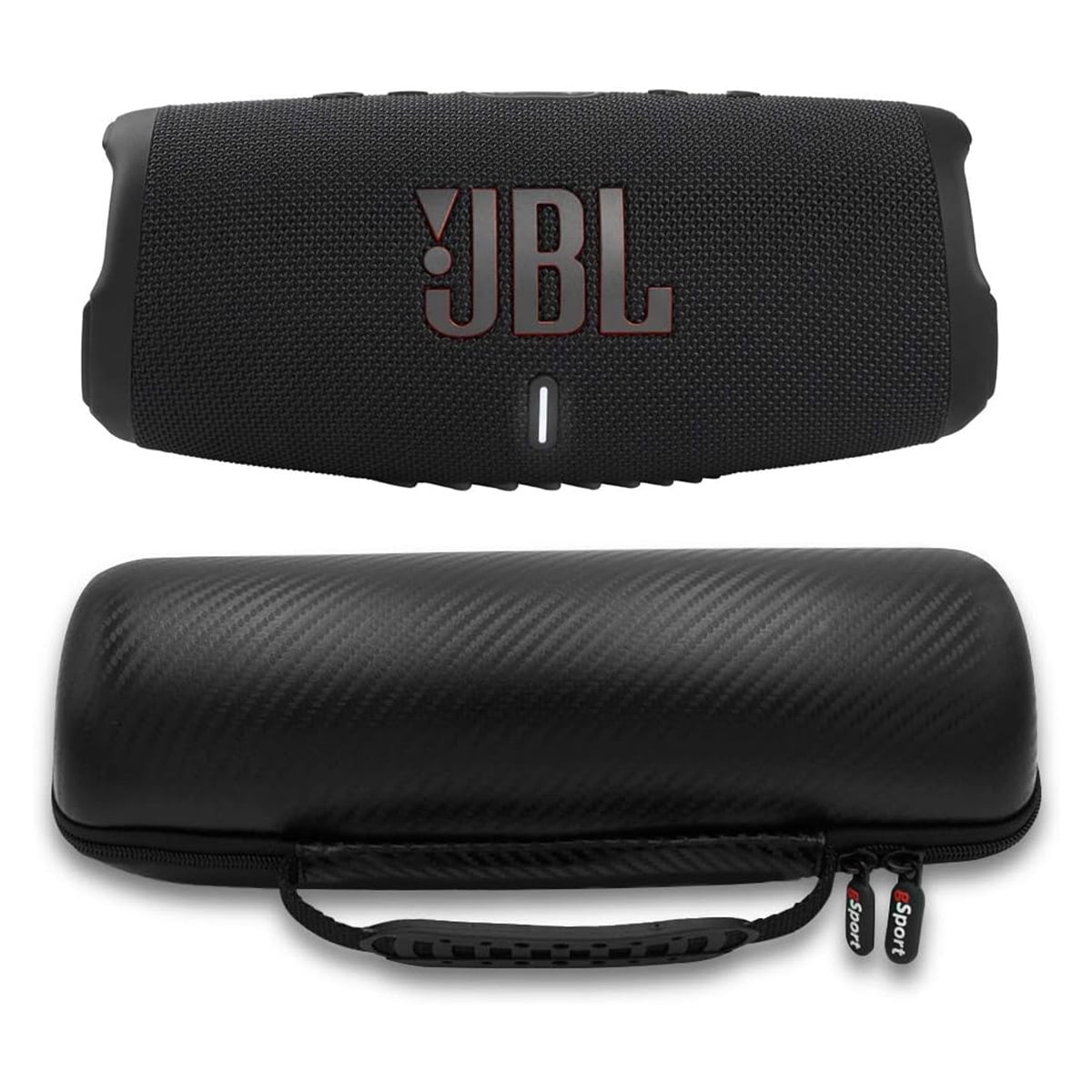 JBL Charge 5 Waterproof Portable Bluetooth Speaker with gSport Carbon Fiber Case (Black)  (图1)