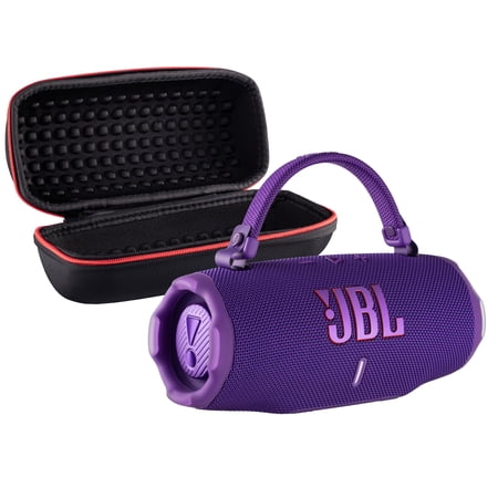 JBL Charge 6 Portable Speaker (Purple), IP68 Waterproof with Travel Case (International Model)