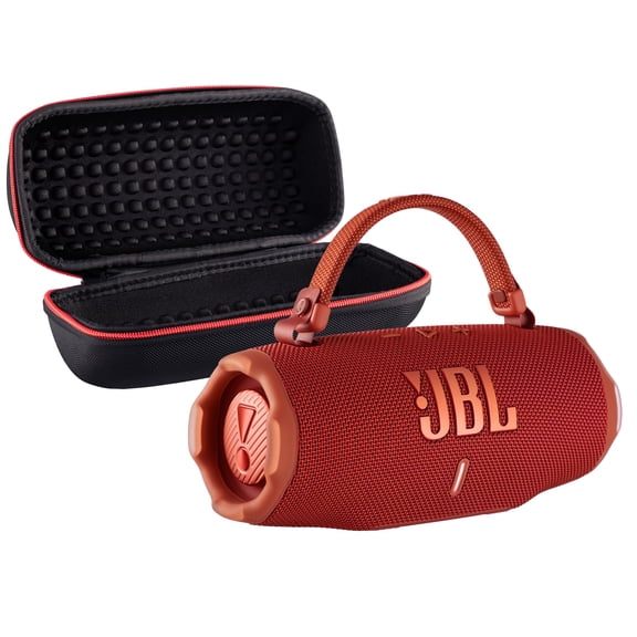JBL Charge 6 Portable Speaker (Red), IP68 Waterproof with Travel Case (International Model)