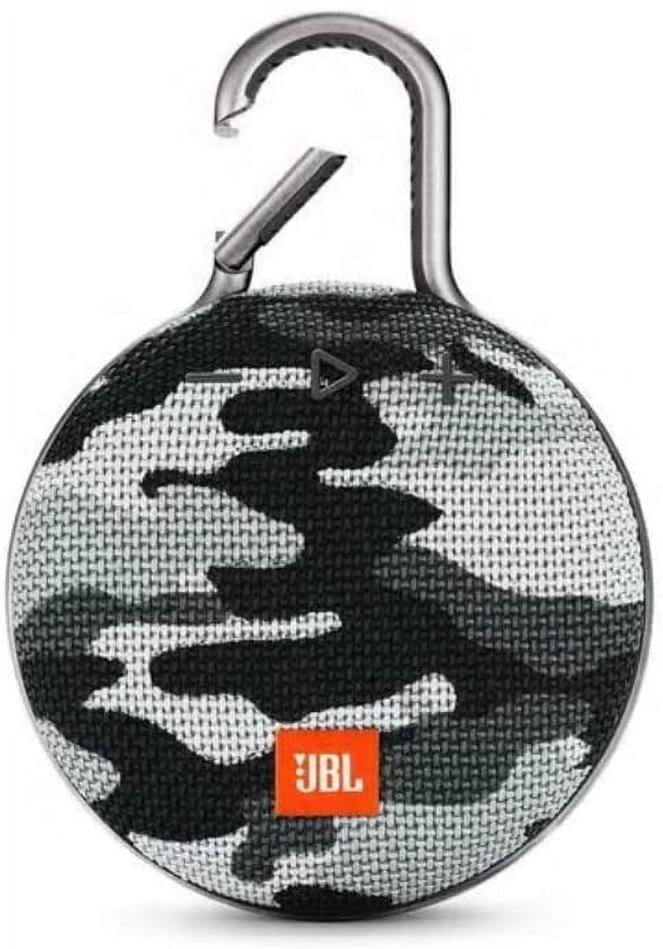 JBL Clip 3 Portable Bluetooth Speaker with Carabiner, Black/Camo