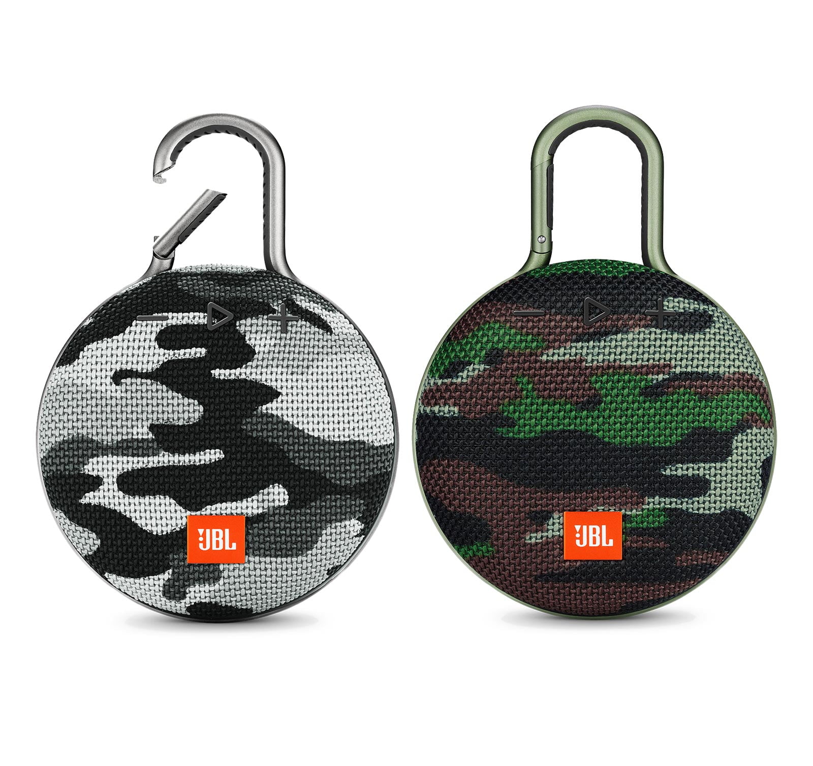 JBL Clip 3 Camouflage and Black Camo Portable Bluetooth Speaker Pair Kit 