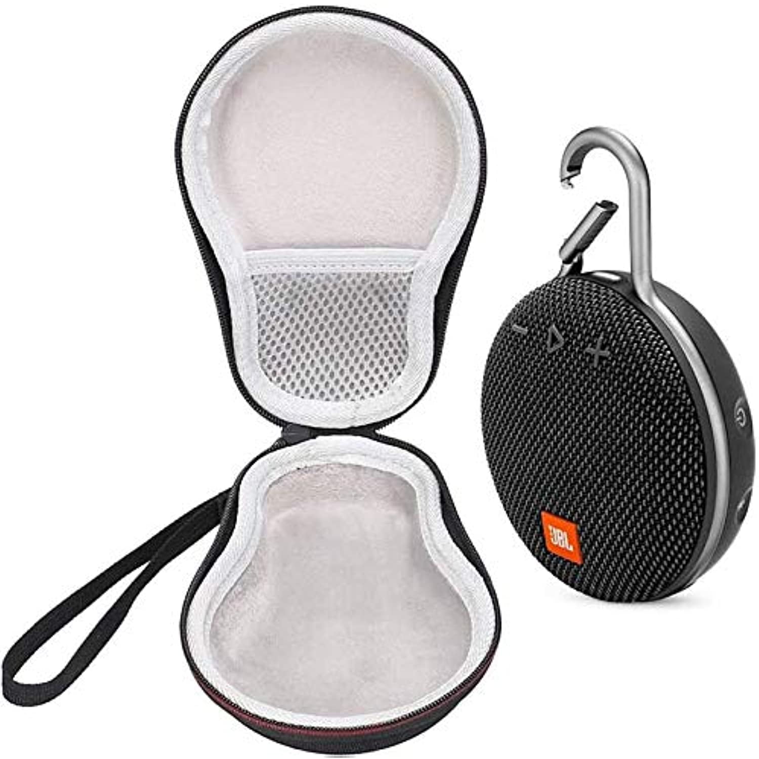 JBL Clip 3 IPX7 Waterproof Portable Bluetooth Speaker Bundle with Deluxe  Travel Case
