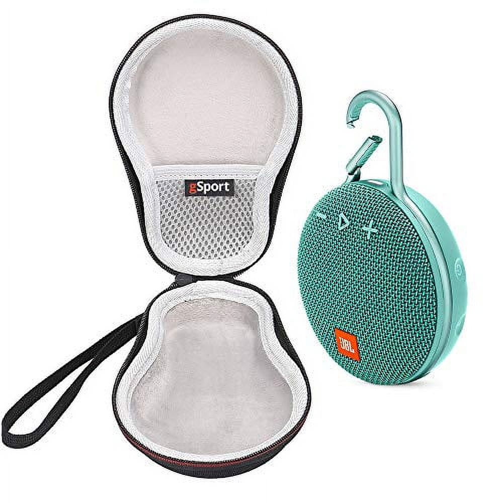JBL Clip 3 IPX7 Waterproof Portable Bluetooth Speaker On-The-Go Bundle with  gSport Deluxe Travel Case (Black) 