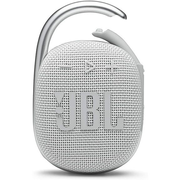 JBL Clip 4 Portable Mini Bluetooth Speaker with IP67 Waterproof and Dustproof - White
