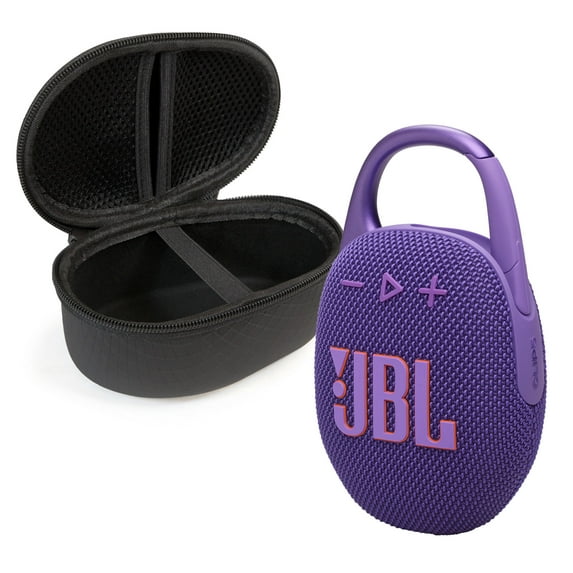 JBL Clip 5 Bluetooth Speaker and divvi! Protective Case Bundle - Purple