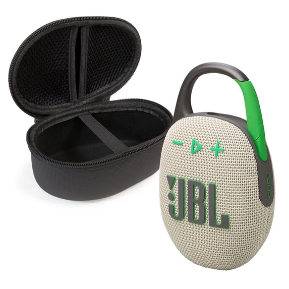 JBL Clip 5 Bluetooth Speaker and divvi! Protective Case Bundle - Sand