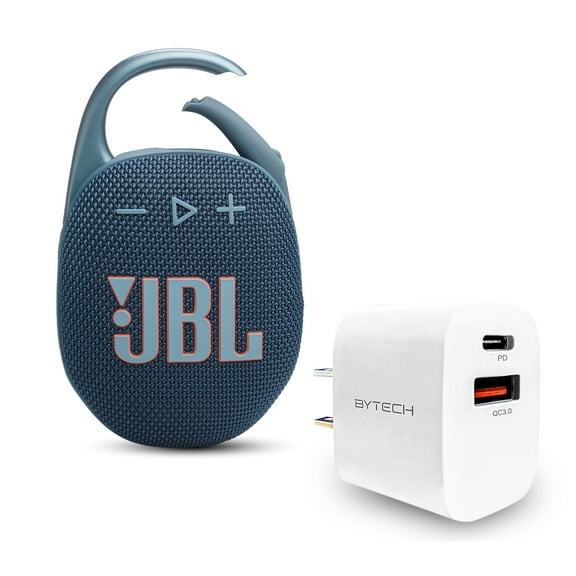 JBL Clip 5 Bundle with Wall Charger - Blue
