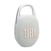 JBL Clip 5 - مكبر صوت محمول للغاية ومقاوم للماء - أبيض